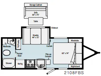Winnebago Micro Minnie 2108FBS floor plan