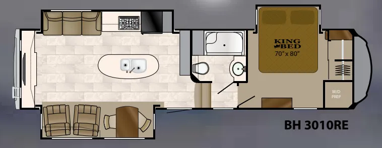 Heartland Bighorn 3010RE floor plan