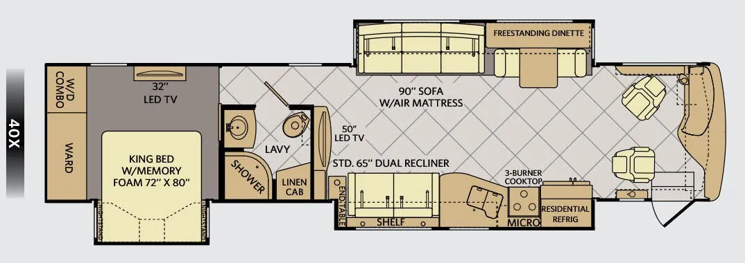 Fleetwood Expedition 40X floor plan
