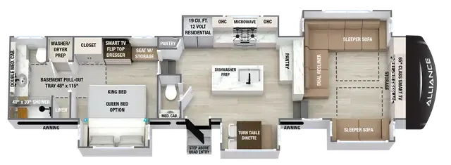 Alliance RV Paradigm 386FL floor plan
