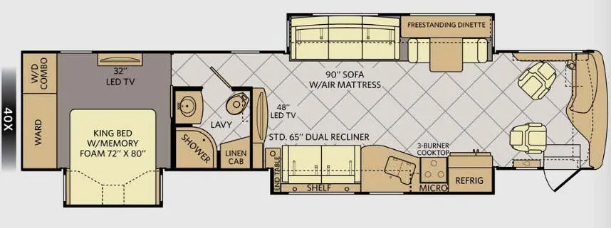2014 Fleetwood Expedition 40X floor plan