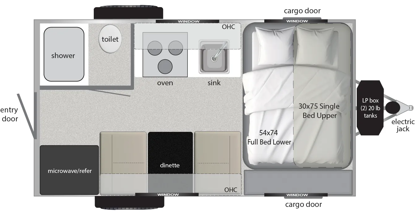 Encore RV Revue 16BH floor plan