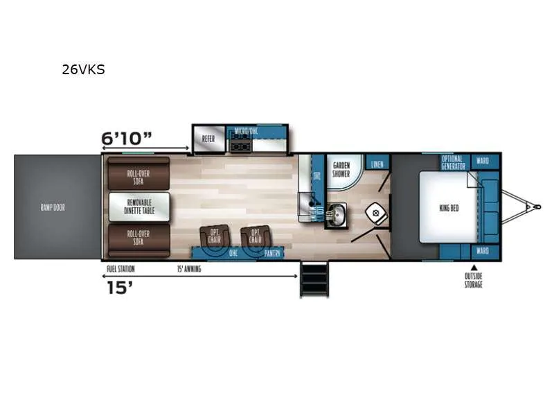 2021 Forest River Vengeance Rogue 26V - Floor plan