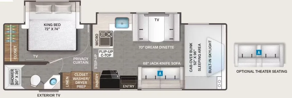 2026 Thor Motor Coach Quantum KW29 floor plan