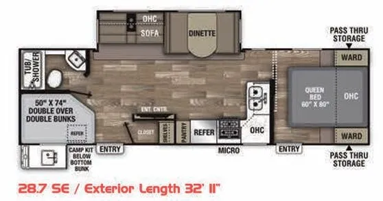 Coachmen Freedom Express Select 28.7SE floor plan
