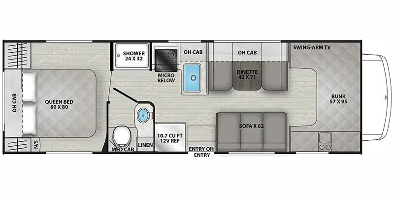2026 Coachmen Freelander 27QB - Floor plan
