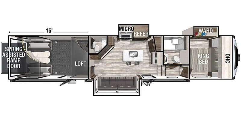 2022 Forest River XLR Nitro 35DK5 - Floor plan