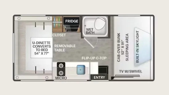 Thor Motor Coach Freedom Eddie Bauer 19ED floor plan