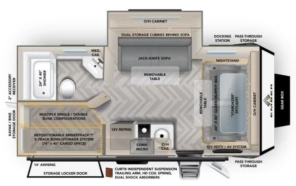 Ember RV Overland 191MSL floor plan