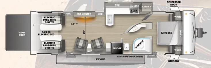 Forest River Shockwave 2900RLS floor plan