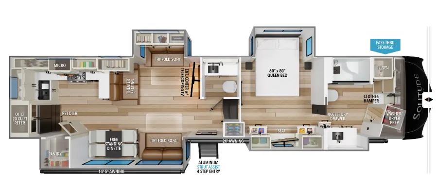 2026 Grand Design Solitude 417KB floor plan