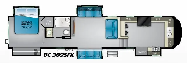 Heartland Big Country 3895FK floor plan