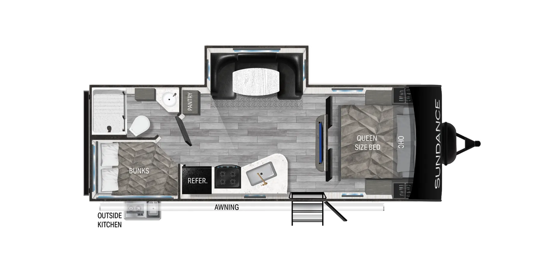 Heartland Sundance Ultra-Lite Travel Trailers 241BH floor plan