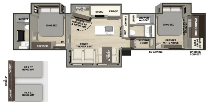 Forest River Cedar Creek 380DB floor plan