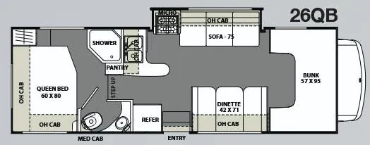 Coachmen Freelander 26QB floor plan