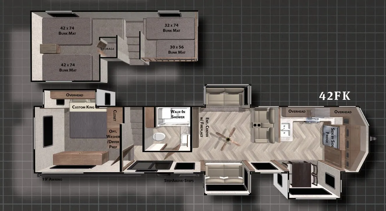 Forest River Wildwood Grand Lodge 42FK floor plan