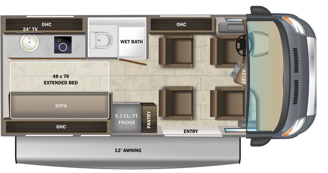 2024 entegra coach Ethos Li 20AL - Floor plan