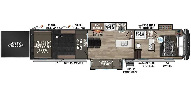 K-Z Venom V3916TK floor plan