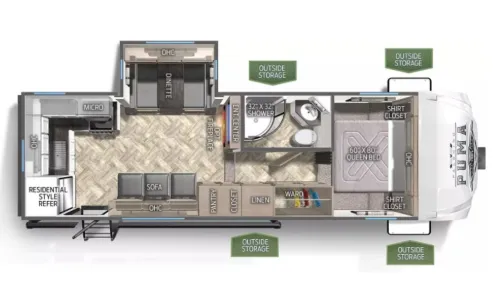Palomino Puma 255RKS floor plan