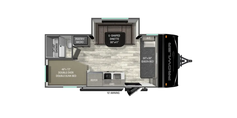 Heartland Prowler Lynx 1702DBS floor plan