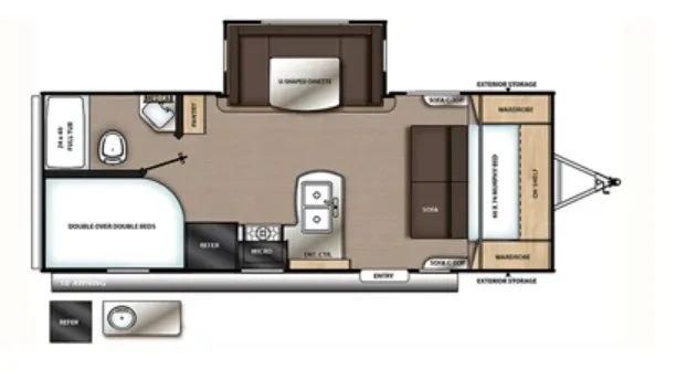 Coachmen Catalina Summit Series 8 8 221DBSCK floor plan