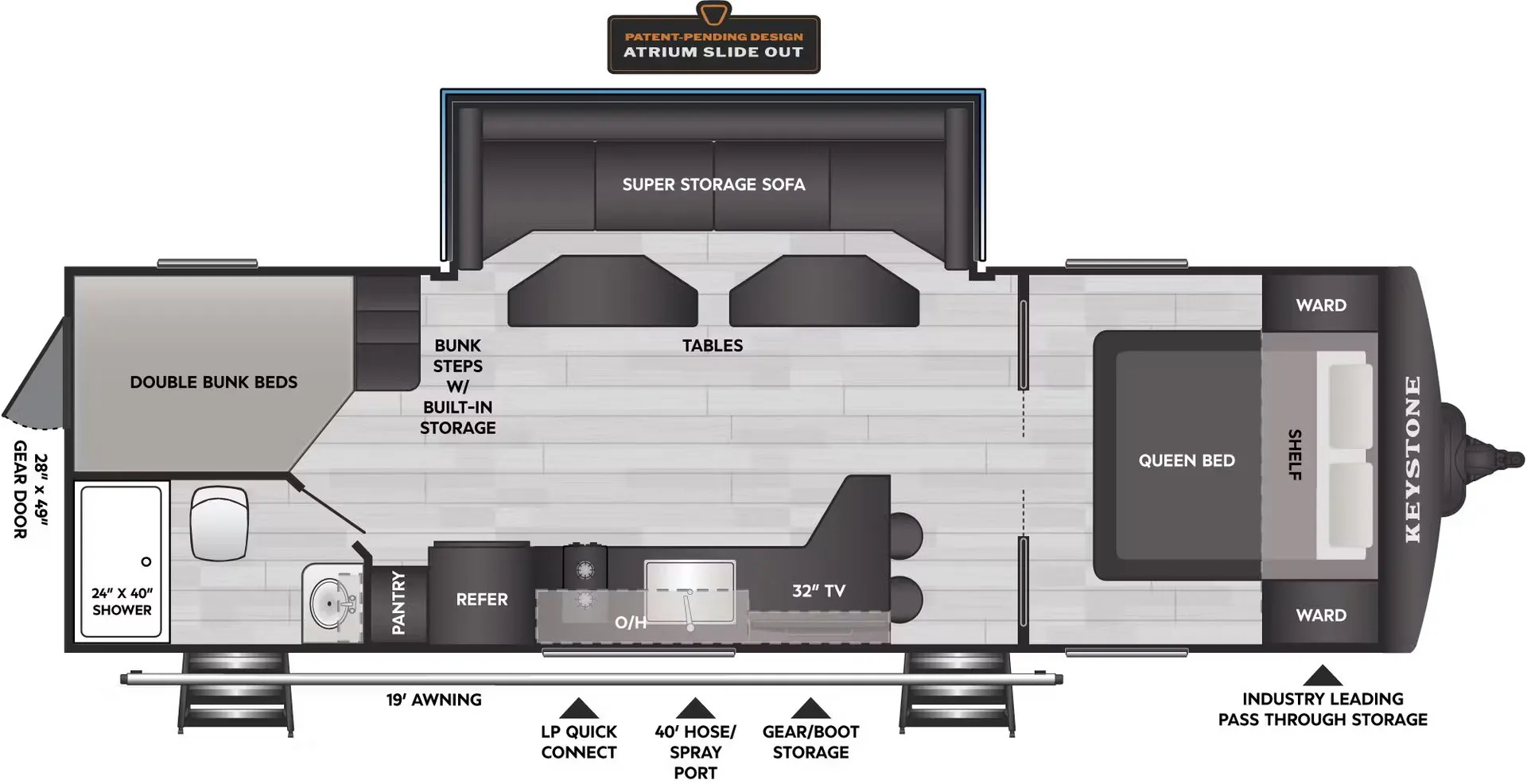 2026 Keystone Walkabout 26MAX - Floor plan