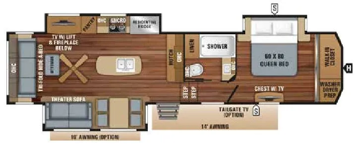 Jayco North Point 315RLTS floor plan