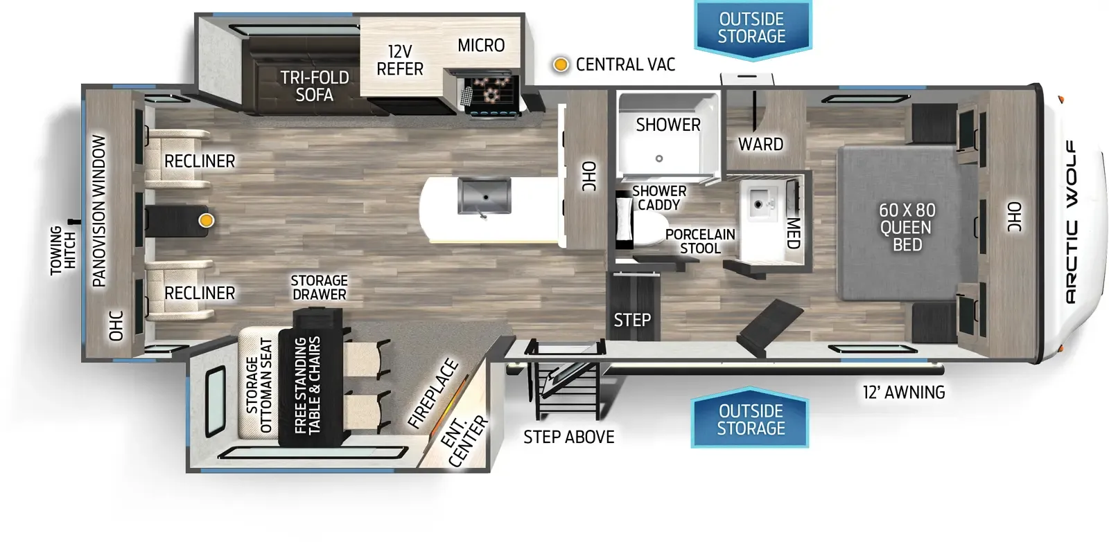 2025 Forest River Arctic Wolf 27SGS - Floor plan