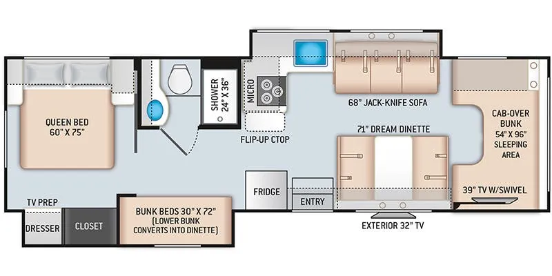 Thor Motor Coach Coleman 30CM floor plan