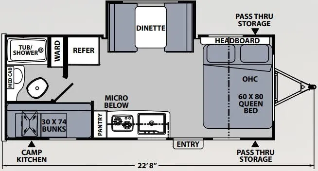 Coachmen Apex Nano 194BHS floor plan