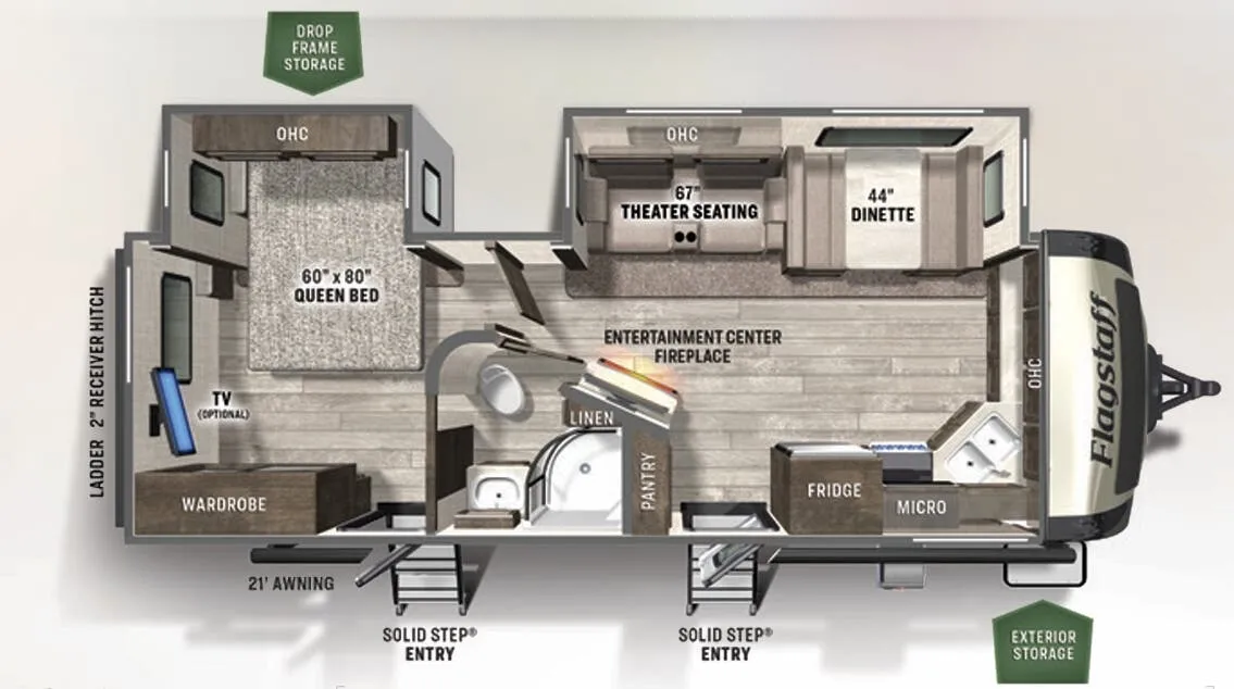Forest River Flagstaff Super Lite 26FKBS floor plan