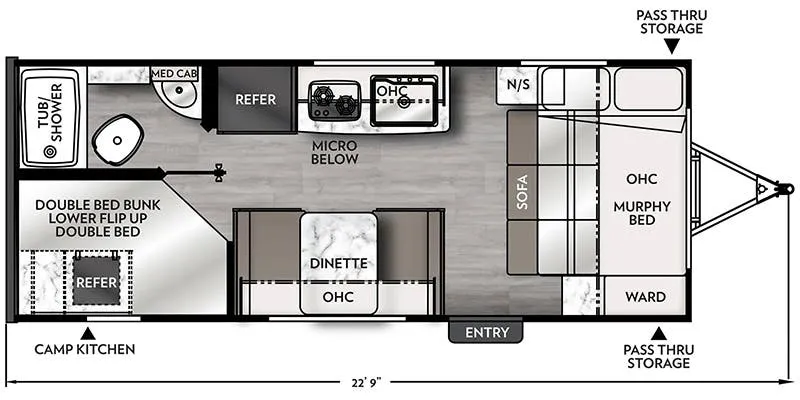 2025 Coachmen Apex Nano 186BH - Floor plan