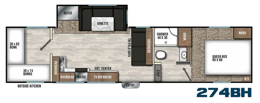 2020 Coachmen Chaparral Lite 274BH floor plan