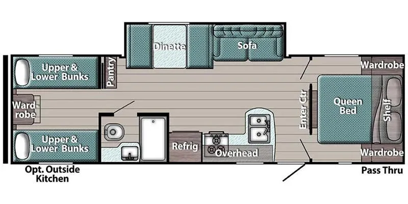 2026 Gulf Stream Ameri-lite Ultra-Lite 279BH - Floor plan