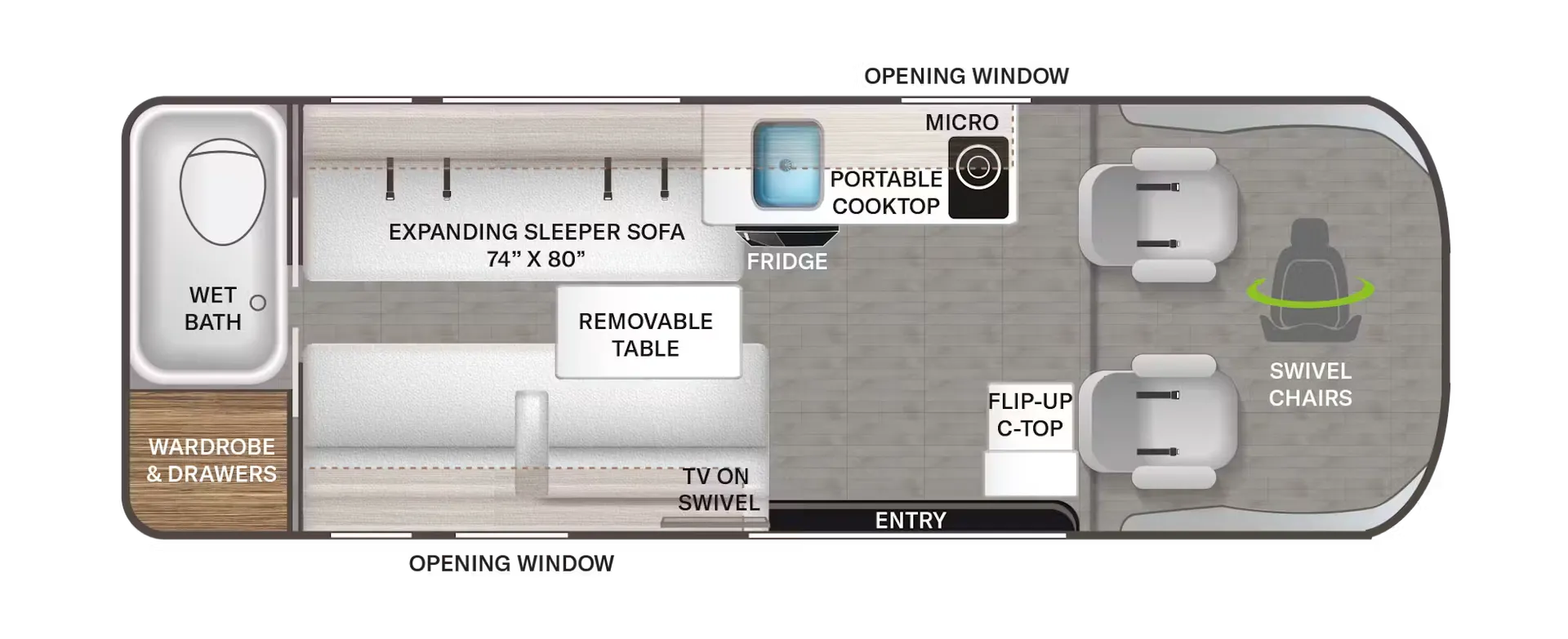 2027 Thor Motor Coach Twist 20L - Floor plan