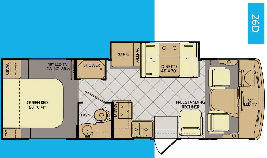 Fleetwood Flair 26D floor plan
