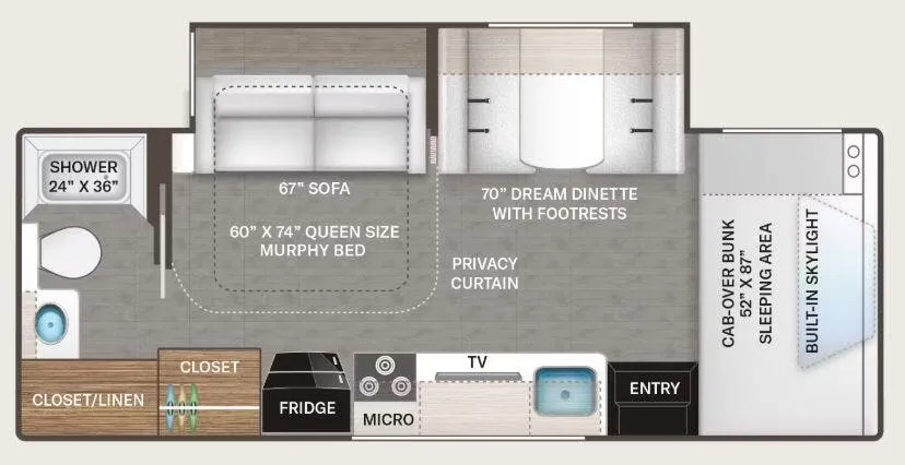 2026 Thor Motor Coach Quantum Sprinter MB24 - Floor plan