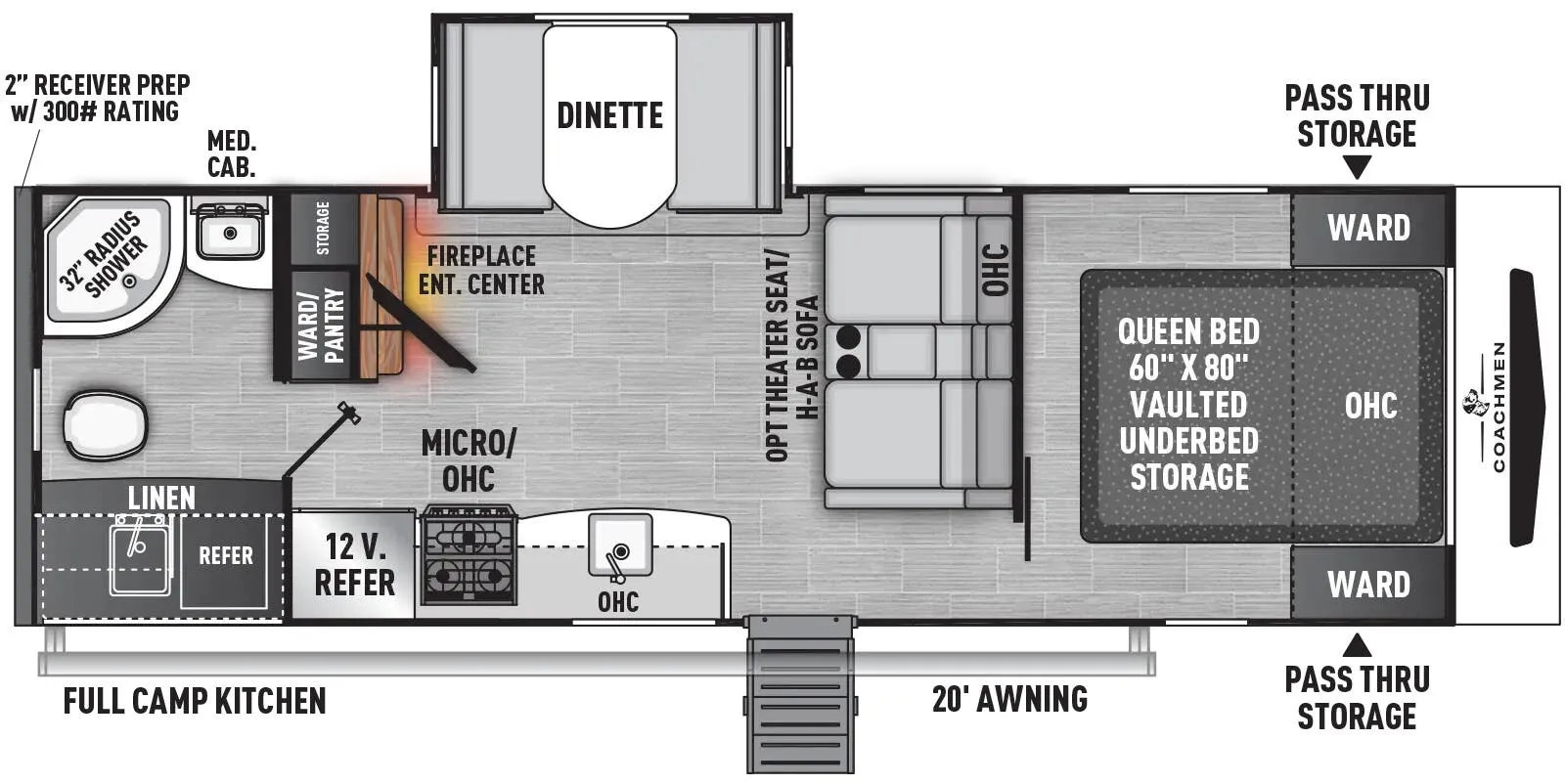 2026 Coachmen Freedom Express Ultra Lite 252RBS - Floor plan