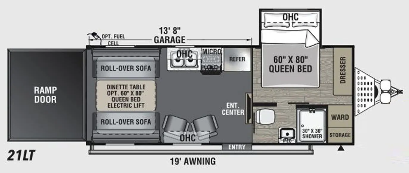 Coachmen Adrenaline 21LT floor plan