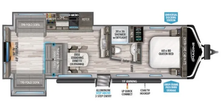 2022 Grand Design Imagine 3100RD - Floor plan