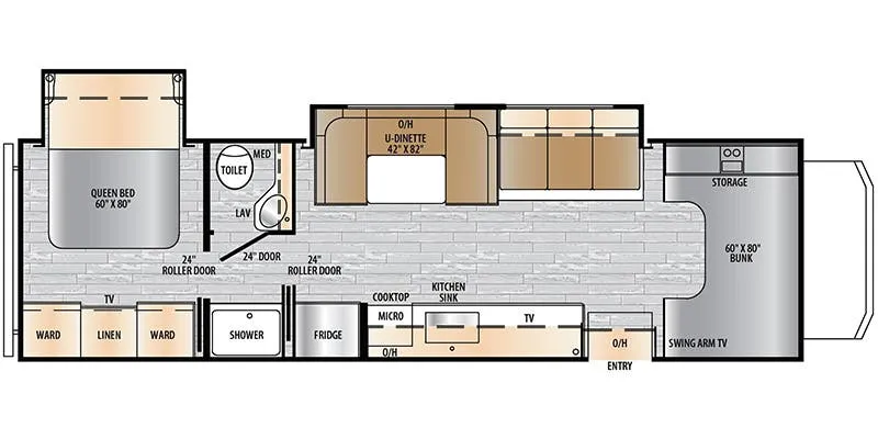 2023 East to West Entrada 2900DS - Floor plan