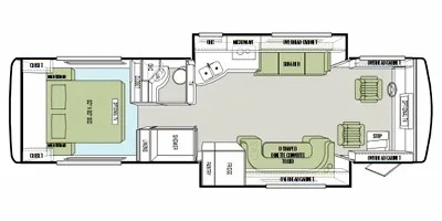 2012 Tiffin Motorhomes Allegro Breeze 32BR 32 BR floor plan