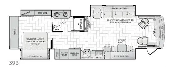 American Coach American Revolution 39H floor plan