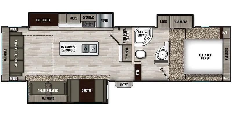 2021 Coachmen Chaparral Lite 30RLS floor plan
