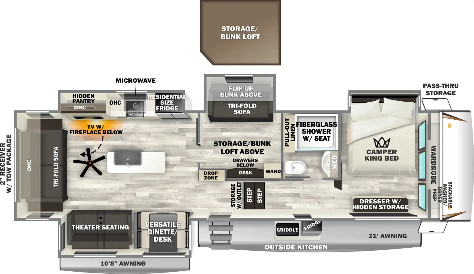 2026 Forest River Sabre 36FLX - Floor plan