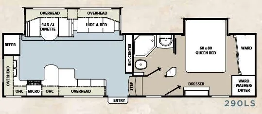 Coachmen Brookstone Ruby 290LS floor plan