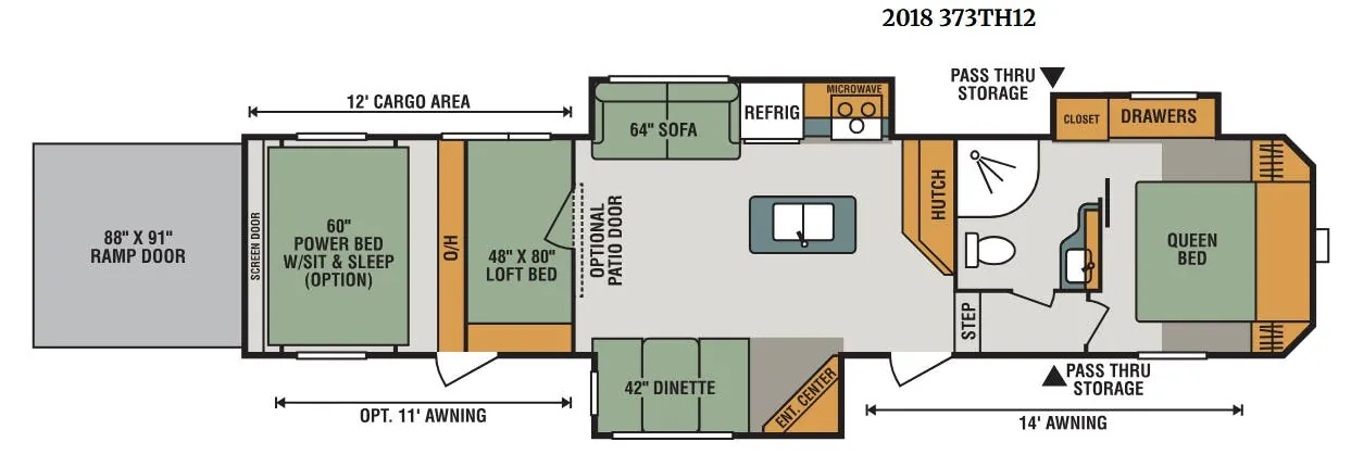 K-Z Sportster 373TH12 floor plan