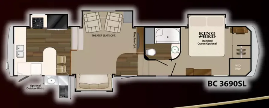 Heartland Big Country Gold Edition 3690SL floor plan