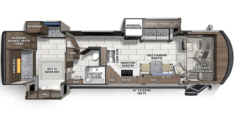 2024 Coachmen Sportscoach SRS 341SA floor plan