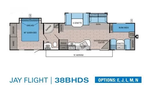 Jayco Jay Flight 38BHDS floor plan